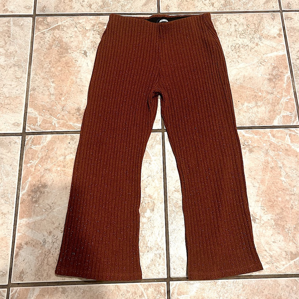 3/$25 NWOT ZARA 70s retro glitter stretchy ribbed disco capris